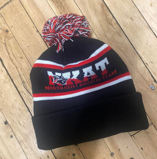 A stocking hat with the team logo